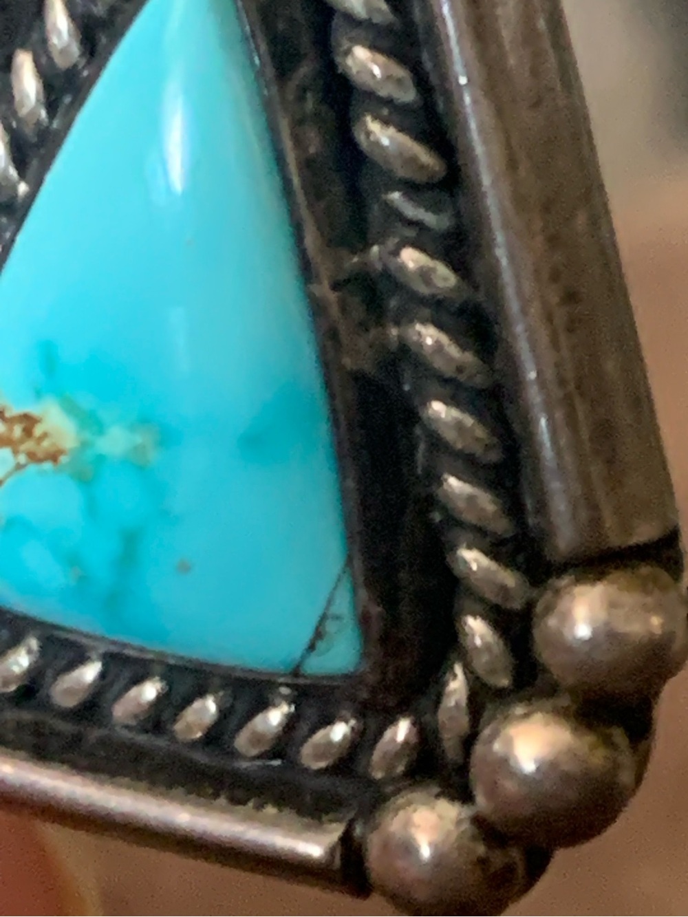 Turquoise Silver Pendant - Picture 7 of 7